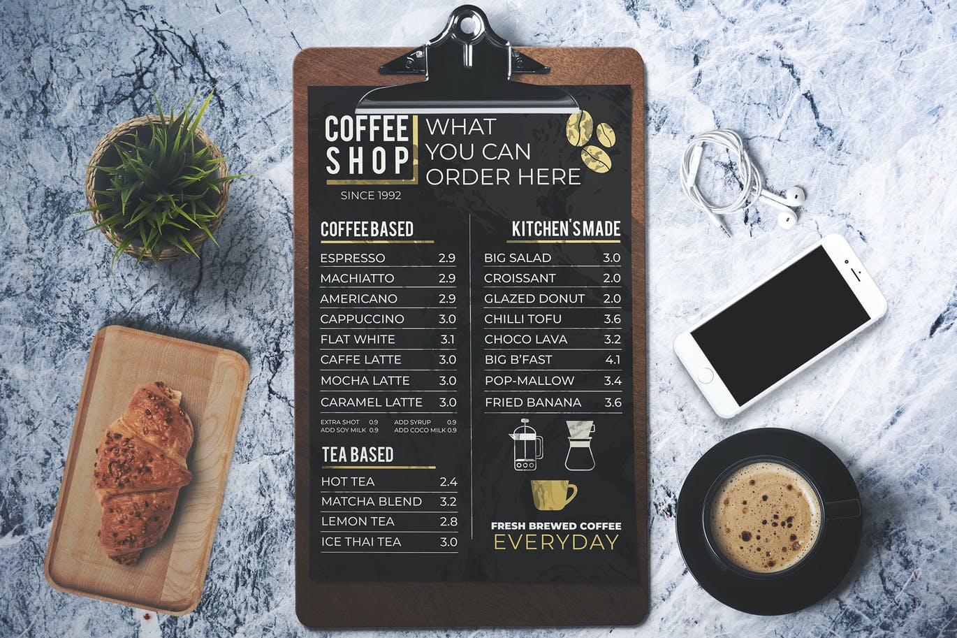 Menu cafe màu đen thiết kế đơn giản-MN20042021-024